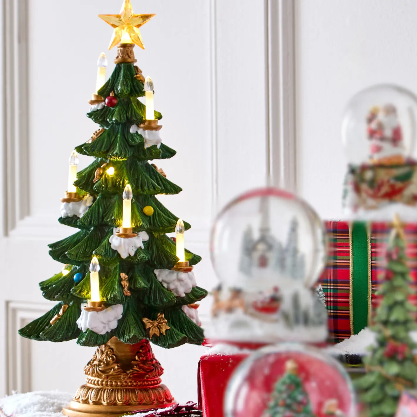 Raz Imports Raz 18" Lighted Tree with Candles Christmas Tree Figure 4501666 Sale