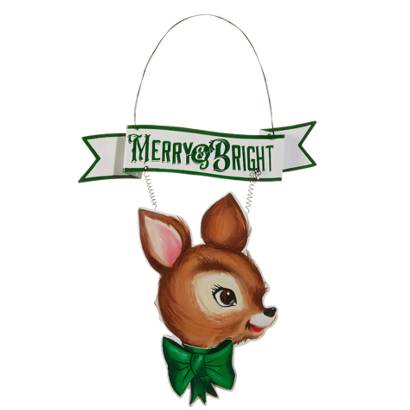 Raz Imports Raz 14" Metal and Wood Sparkle Snowman or Reindeer Christmas Sign Outlet