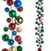 Raz Imports Raz 4' Multicolor Ball Christmas Garland G4532772 Hot