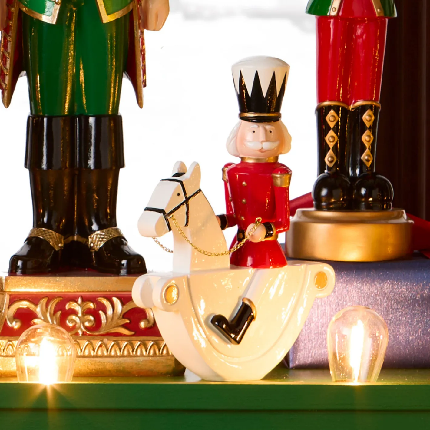 Raz Imports Raz 9.5" Nutcracker on Rocking Horse Christmas Figure Decoration 4511670 Outlet