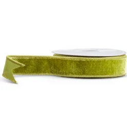 Raz Imports Raz 1.5" or 4" Apple Green Velvet Wired Christmas Ribbon New