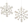 Raz Imports Raz 7" or 8.5" Beaded Silver Snowflake Christmas Ornament