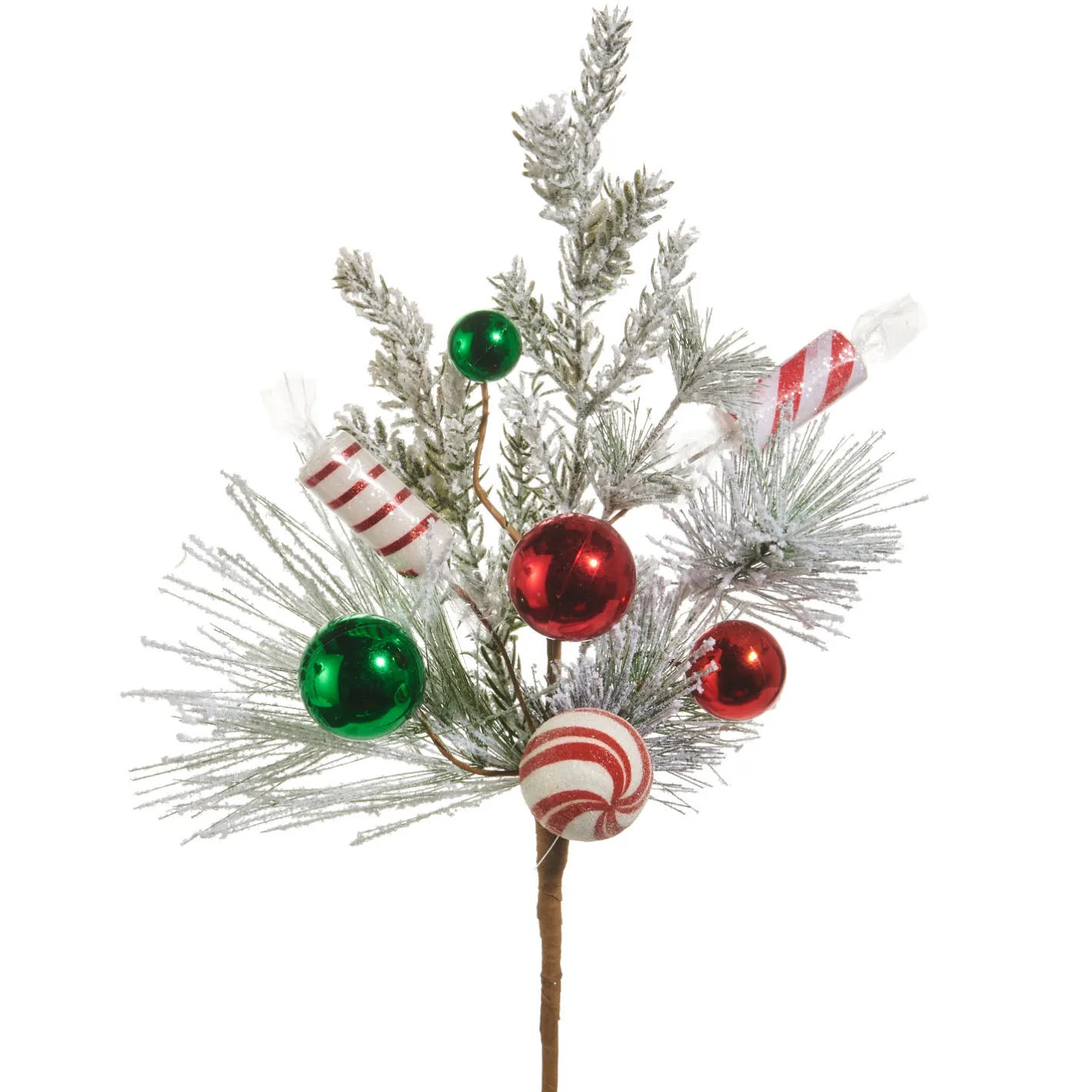 Raz Imports Raz 21" or 33" Frosted Pine and Peppermint Christmas Tree Spray Best