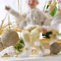 Raz Imports Raz 2.25" or 3.75" Gold Rhinestone Christmas Ball Ornament Online