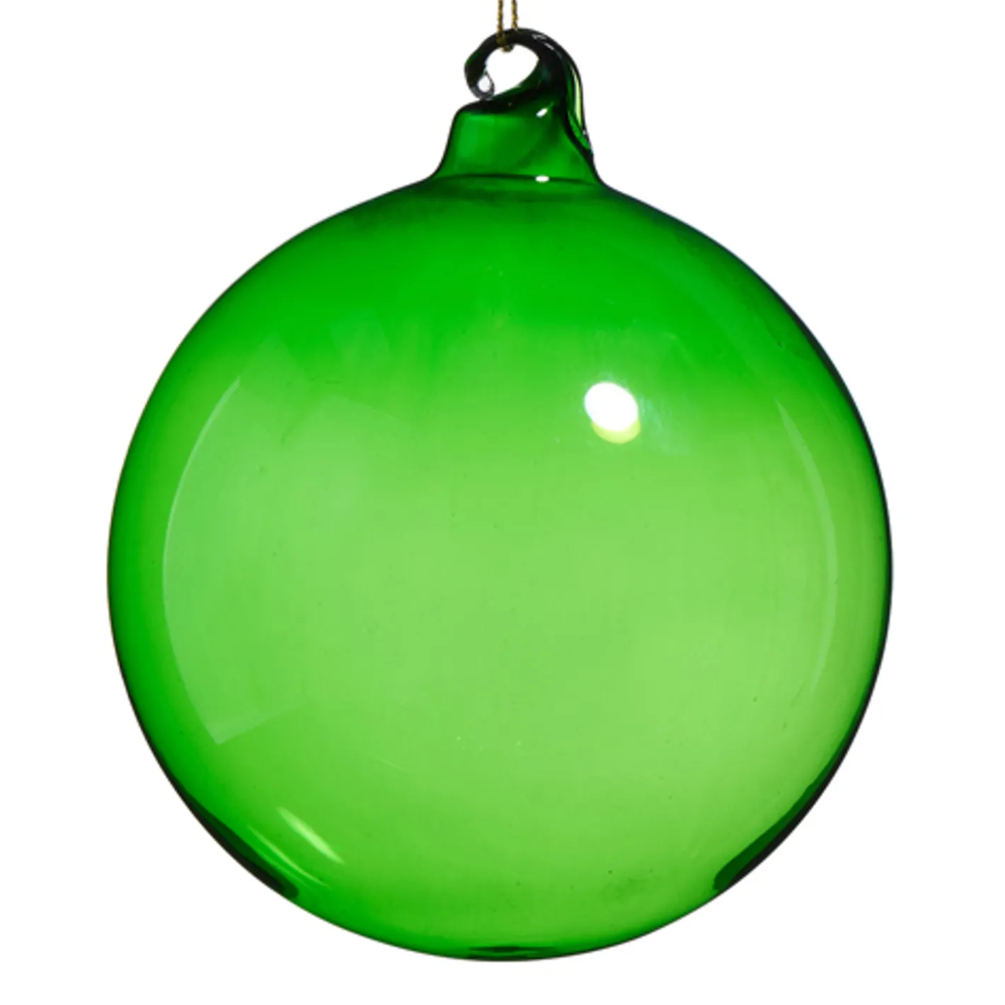 Raz Imports Raz 4" or 5" Green Sheer Blown Glass Christmas Ornament