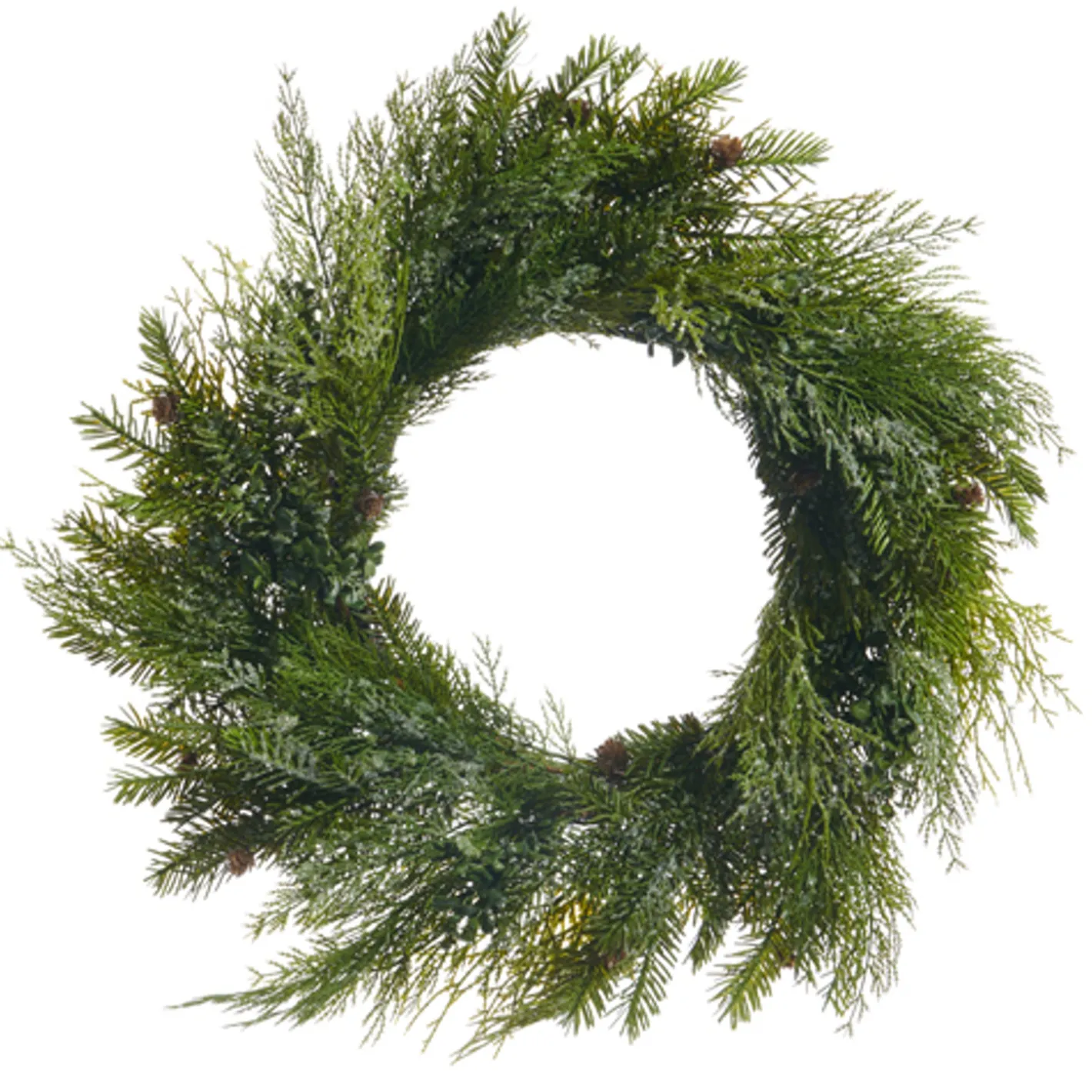 Raz Imports Raz 28" or 36" Iced Mixed Greenery Real Feel Christmas Wreath Hot