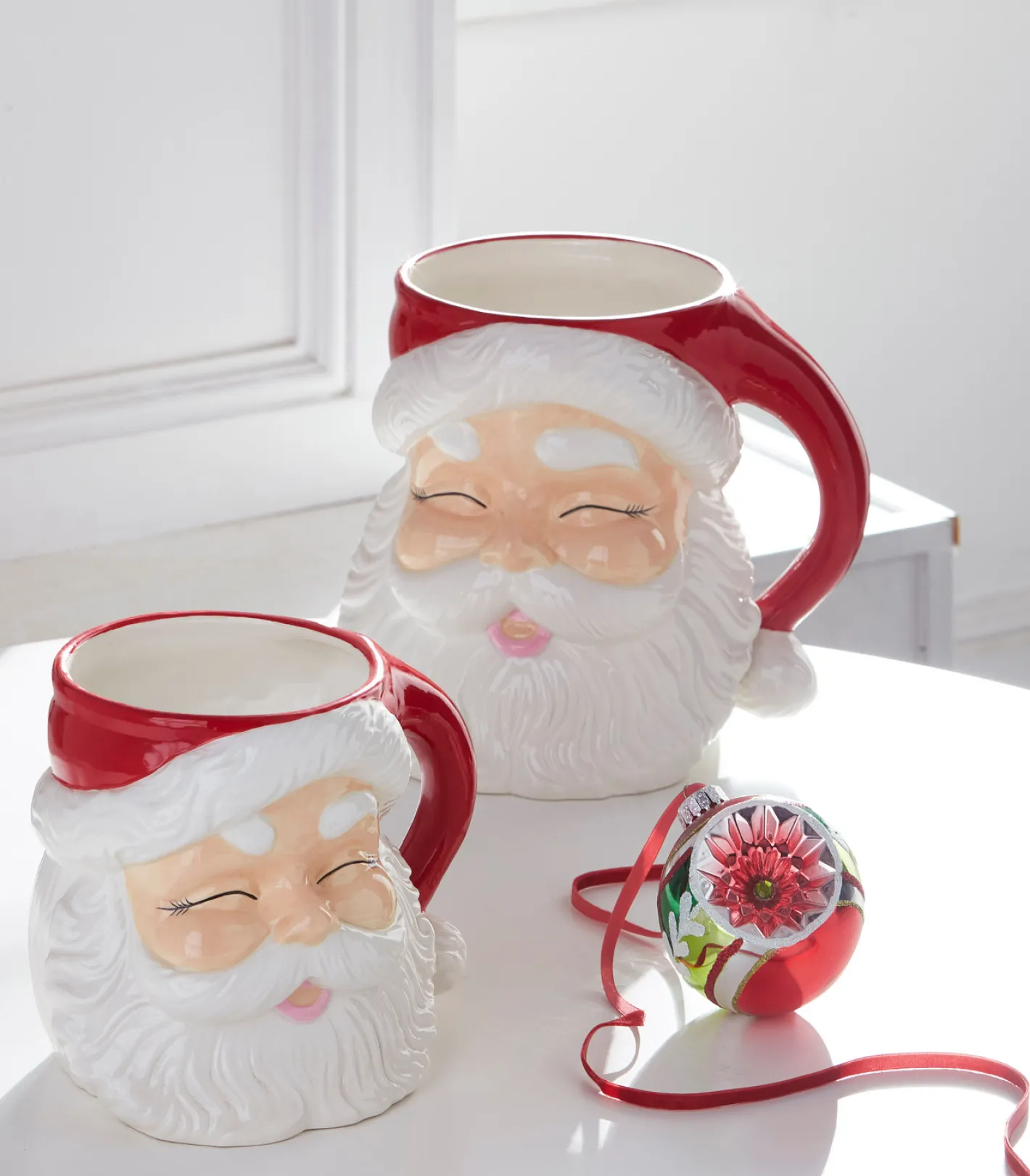 Raz Imports Raz 6" or 8" Large Red Santa Mug Christmas Container Sale