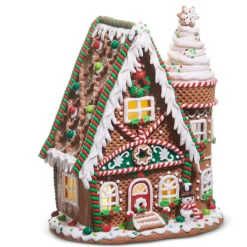 Raz Imports Raz 10" or 12" Lighted Gingerbread House Christmas Decoration Best