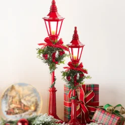 Raz Imports Raz 18.25" or 21" Lighted Red and White Christmas Lamp Post Discount