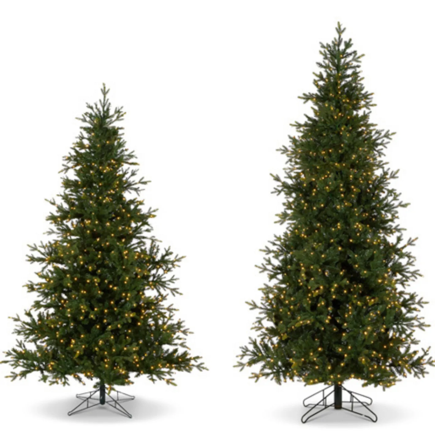 Raz Imports Raz 7.5' or 9' O Tannenbaum Aspen Fir Real Feel Christmas Tree with Brilliant LED Lights Hot