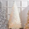 Raz Imports Raz 7.5' or 9' O Tannenbaum Crystal Iridescent White Pine Christmas Tree with Cluster LED Lights Hot