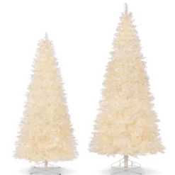 Raz Imports Raz 7.5' or 9' O Tannenbaum Crystal Iridescent White Pine Christmas Tree with Cluster LED Lights Hot
