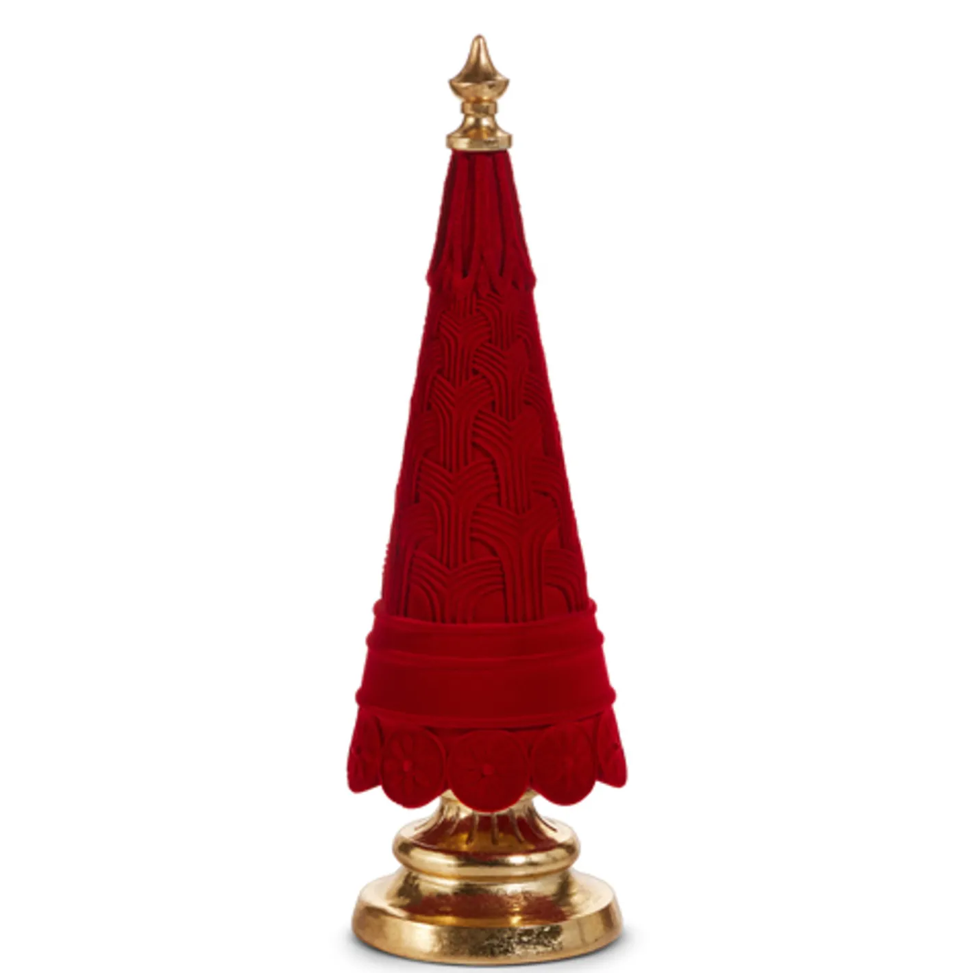Raz Imports Raz 11.5" or 16.5" Red Flocked Tree Christmas Figures Online