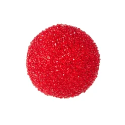Raz Imports Raz 6" or 8" Red Glitter Ball Christmas Ornament New
