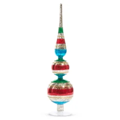 Raz Imports Raz 12" or 16.5" Red, Green, and Blue Vintage Final Glass Christmas Decoration