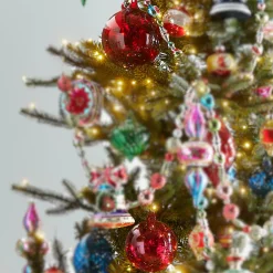 Raz Imports Raz 4" or 5" Red Opaque Blown Glass Ball Christmas Ornament Discount