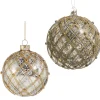 Raz Imports Raz 4" or 6" Silver and Gold Mercury Glass Ball Christmas Ornament Online