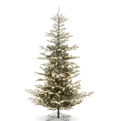 Raz Imports Raz 7.5' or 9' Snowy Norwegian Spruce with Brilliant Color Change LED Lights Christmas Tree Outlet
