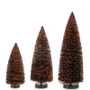 Raz Imports Raz 15" Orange and Black Flocked Bottle Brush Halloween Trees 4415633 Best