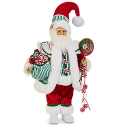 Raz Imports Raz 18" Peppermint Santa Christmas Figure 4515540 Hot