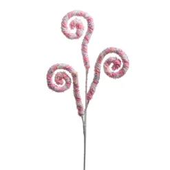 Raz Imports Raz 29.5" Pink and White Sprinkle Candy Swirl Christmas Spray F4506676