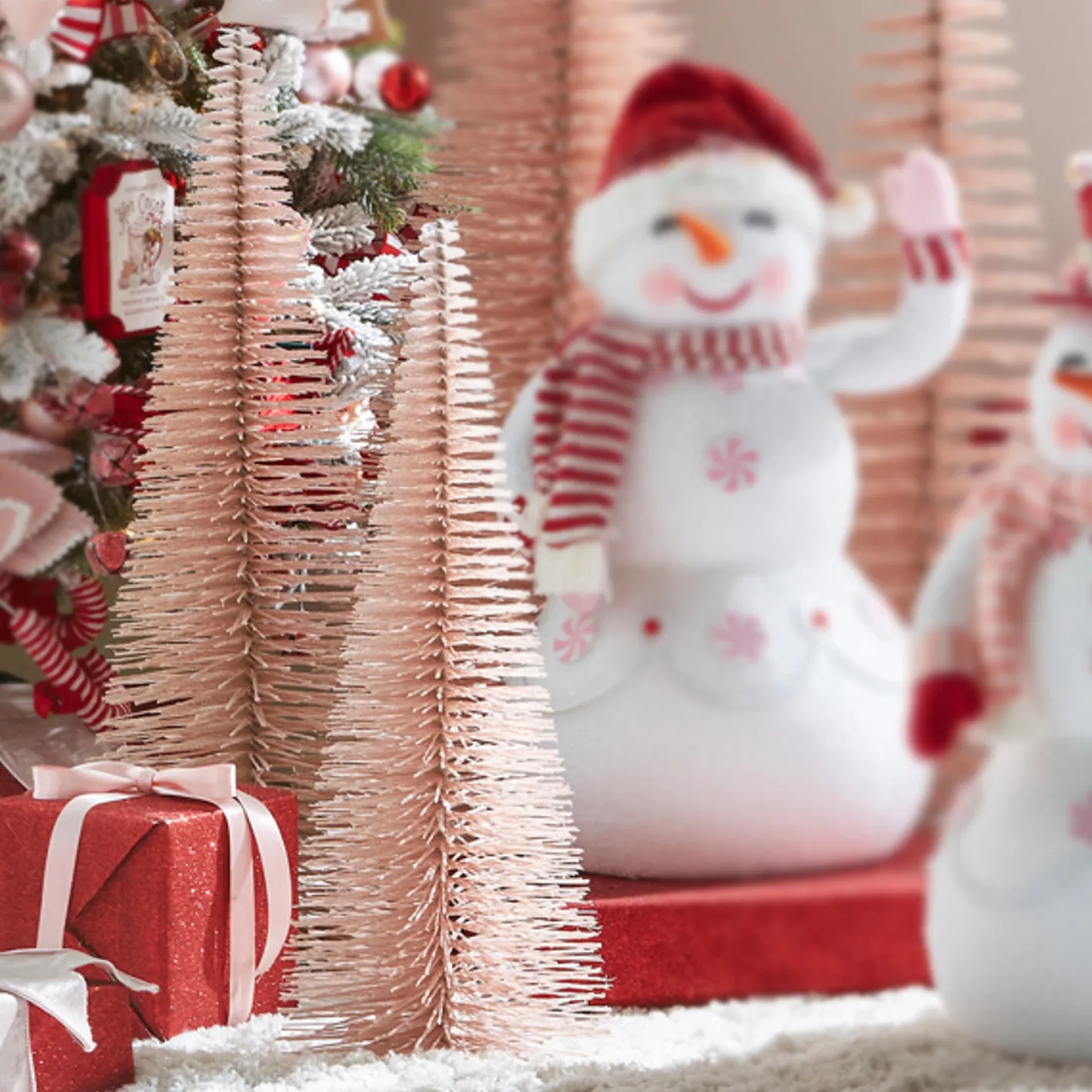 Raz Imports Raz 24" Pink Bottle Brush Trees Christmas Decorations 4306107 Online