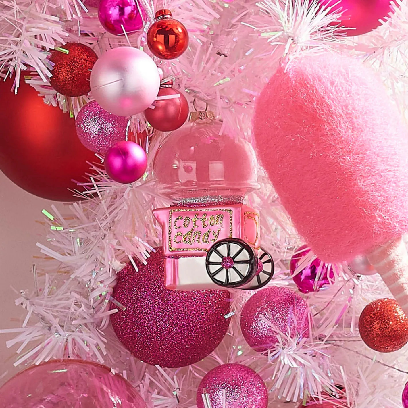 Raz Imports Raz 4" Pink Cotton Candy Machine Glass Christmas Ornament 4412516 Clearance