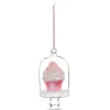 Raz Imports Raz 4" Pink Cupcake in Cloche Glass Christmas Ornament 4452863 Hot