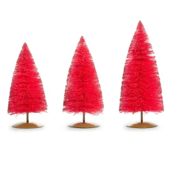 Raz Imports Raz 14" Pink Glittered Bottle Brush Trees Christmas Decorations 4546027 Online