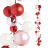 Raz Imports Raz 4' Pink, Red, and White Ball Garland G4332700 Online