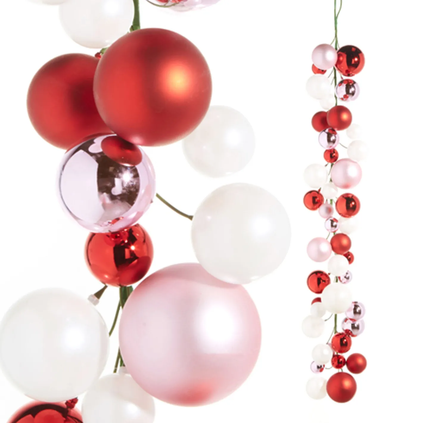 Raz Imports Raz 4' Pink, Red, and White Ball Garland G4332700 Online