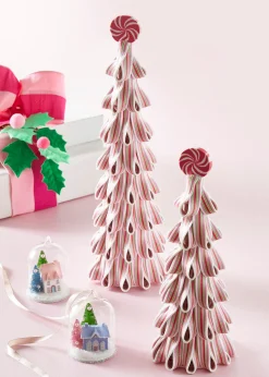 Raz Imports Raz 18" Pink Ribbon Trees Christmas Decoration 4519155 Clearance