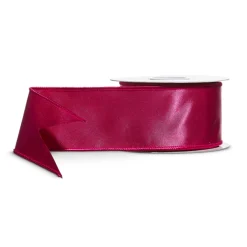 Raz Imports Raz 2.5" Pink Satin Wired Christmas Ribbon R4571826 Sale