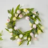 Raz Imports Raz 22" Pink, White and Yellow Tulip Spring Wreath W4541794 Sale