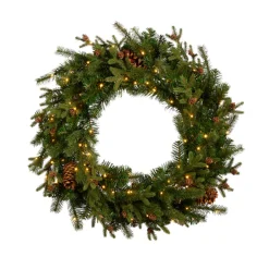 Raz Imports Raz 36" Pre-lit Grand Majestic Real Feel Christmas Wreath W4409597 Sale