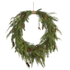 Raz Imports Raz 30" Real Feel Oval Cedar and Pinecone Christmas Wreath W4011591 Sale