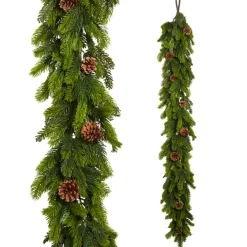 Raz Imports Raz 5.5' Real Feel Pine and Mini Pinecone Christmas Garland G4441751 Hot