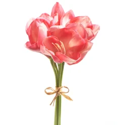 Raz Imports Raz 12.5" Real Feel Pink Amaryllis Bundle Christmas Tree Accessory F4302309