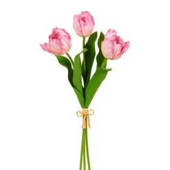 Raz Imports Raz 18" Real Touch Pink Tulip Bundle F4502137 Hot