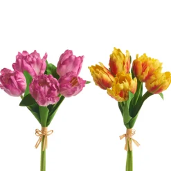 Raz Imports Raz 15" Real Touch Yellow or Pink Parrot Artificial Tulip Bundle Hot