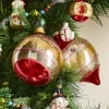 Raz Imports Raz 5" Red and Gold Vintage Glass Christmas Ornament 4524917 Sale
