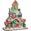 Raz Imports Raz 11" Red and Green Flat Gingerbread Village Christmas Decoration 4516673 Hot