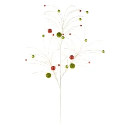 Raz Imports Raz 42" Red and Green Glitter Ball Christmas Tree Spray F4302500 Clearance