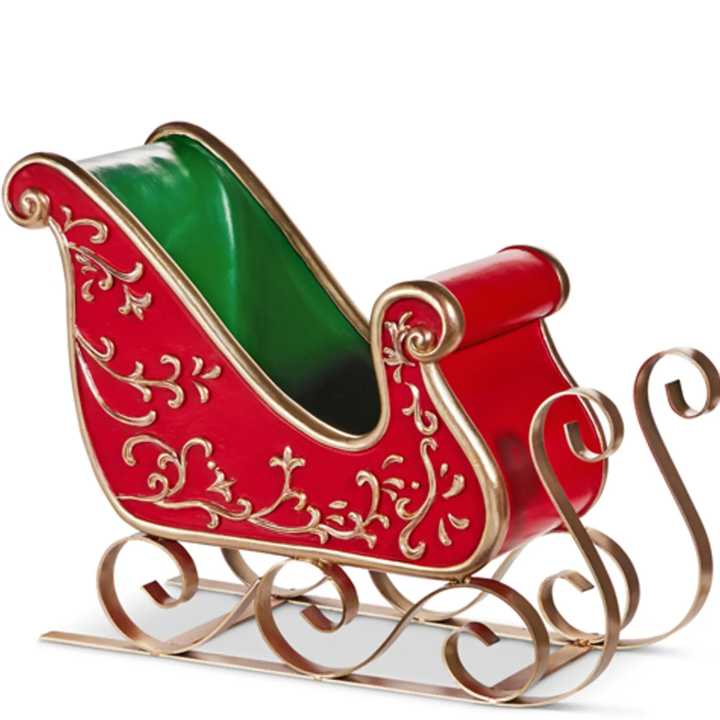 Raz Imports Raz 14.5" Red and Green Vintage Sleigh Christmas Decoration 4530513 Online