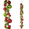 Raz Imports Raz 4' Red and Lime Green Ball Ornament G4332724 Clearance