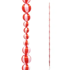 Raz Imports Raz 6' Red and White Peppermint Silk Christmas Tree Garland G4415526 Outlet