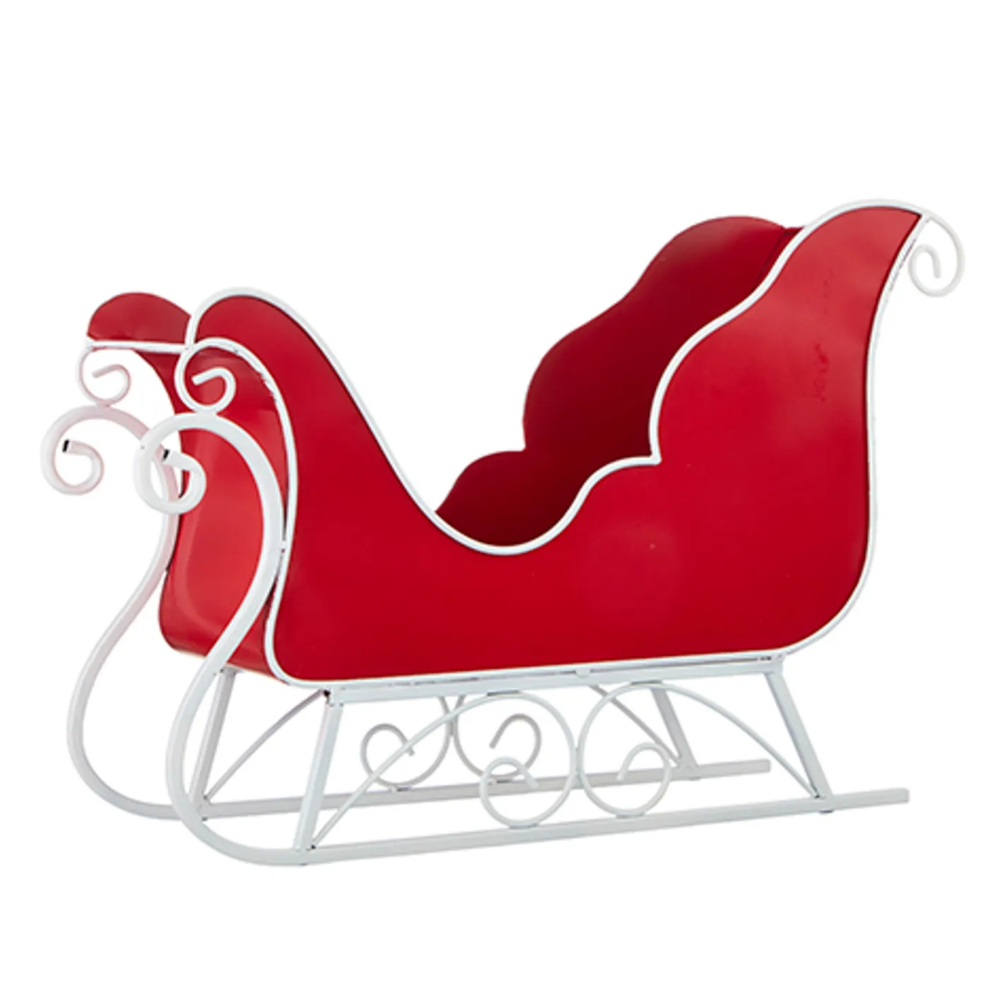 Raz Imports Raz 24.75" Red and White Sleigh Christmas Decoration 4211322 Sale