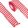 Raz Imports Raz 2.5" Red and White Striped Wired Christmas Ribbon R4271840