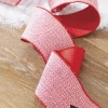 Raz Imports Raz 4" Red and White Tweed Wired Christmas Ribbon R4227742
