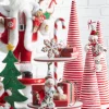 Raz Imports Raz 20" Red and White Yarn Christmas Tree Figures Set of 3 4516713 Sale